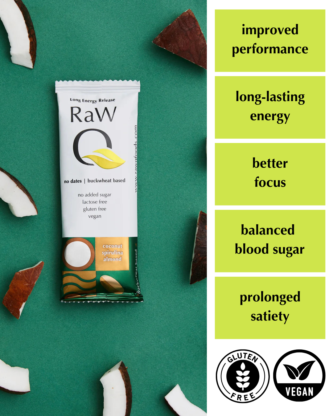 Coconut - Spirulina - Almond (15-Bar Box)