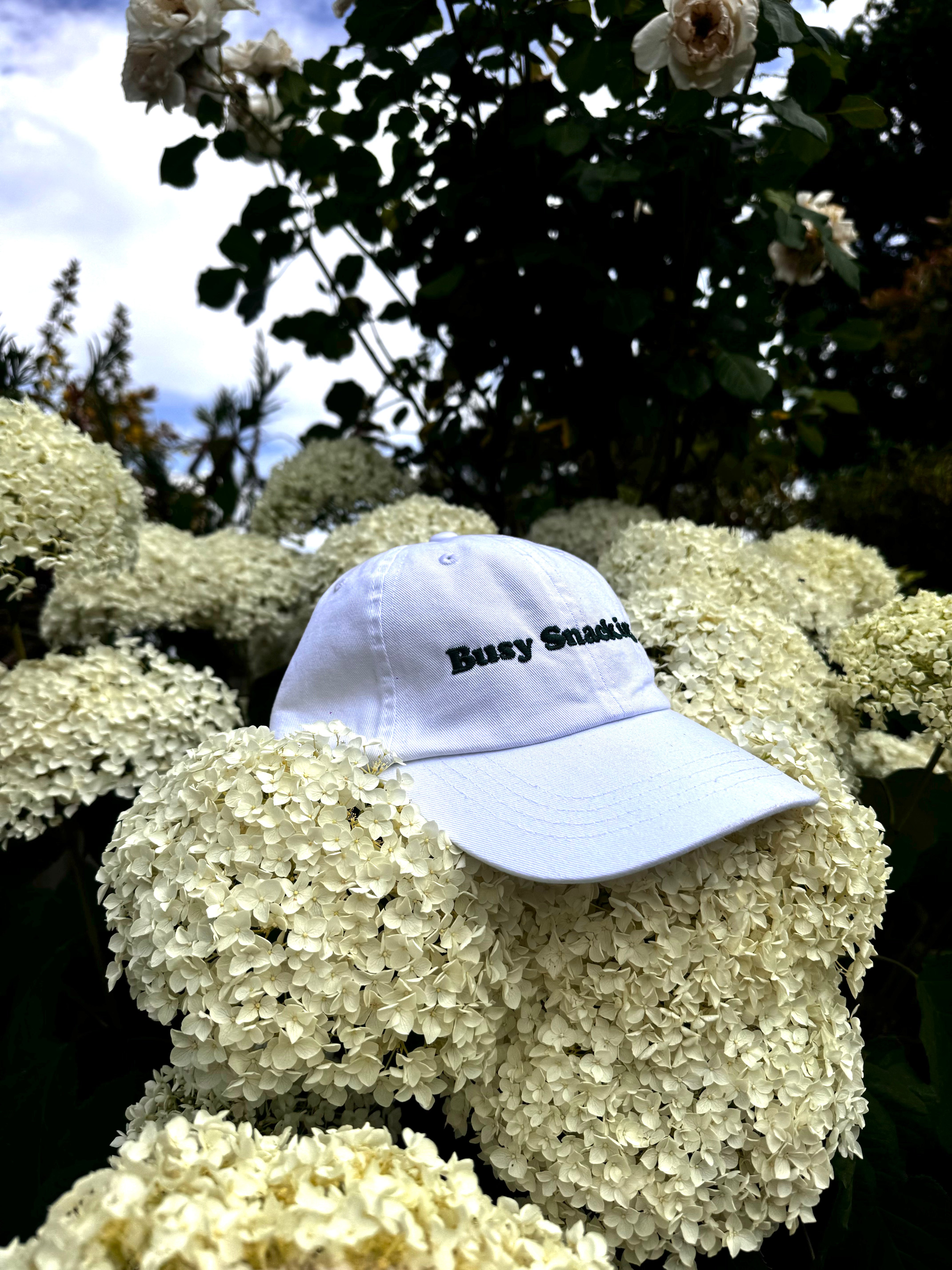 Limited-Edition "Busy Snacking" White-Green Cap (50 only)